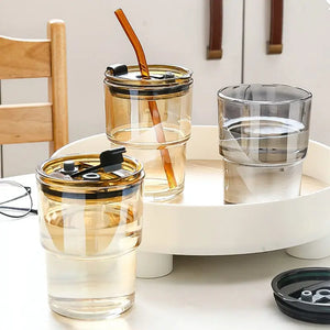 Glass tumbler with straw My Store My Store
