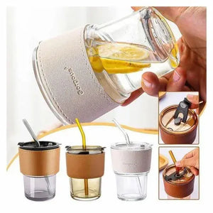 Glass tumbler with straw My Store My Store