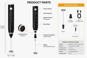 Rechargeable Milk Frother My Store My Store