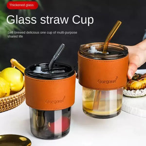 Glass tumbler with straw My Store My Store