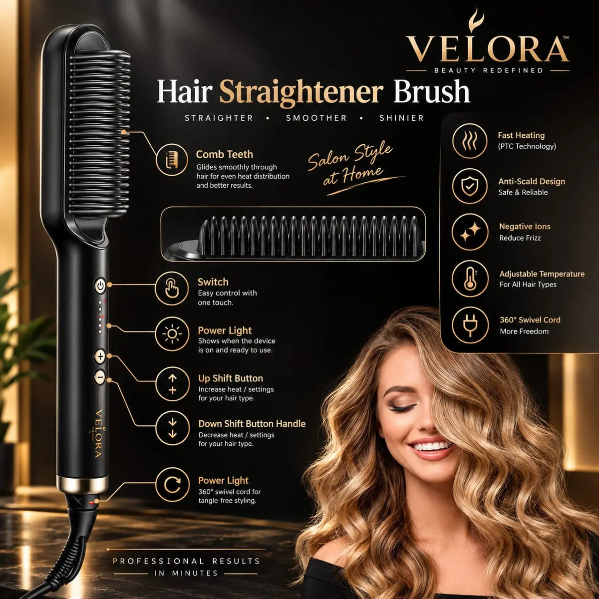 Hair Straightener Brush My Store My Store