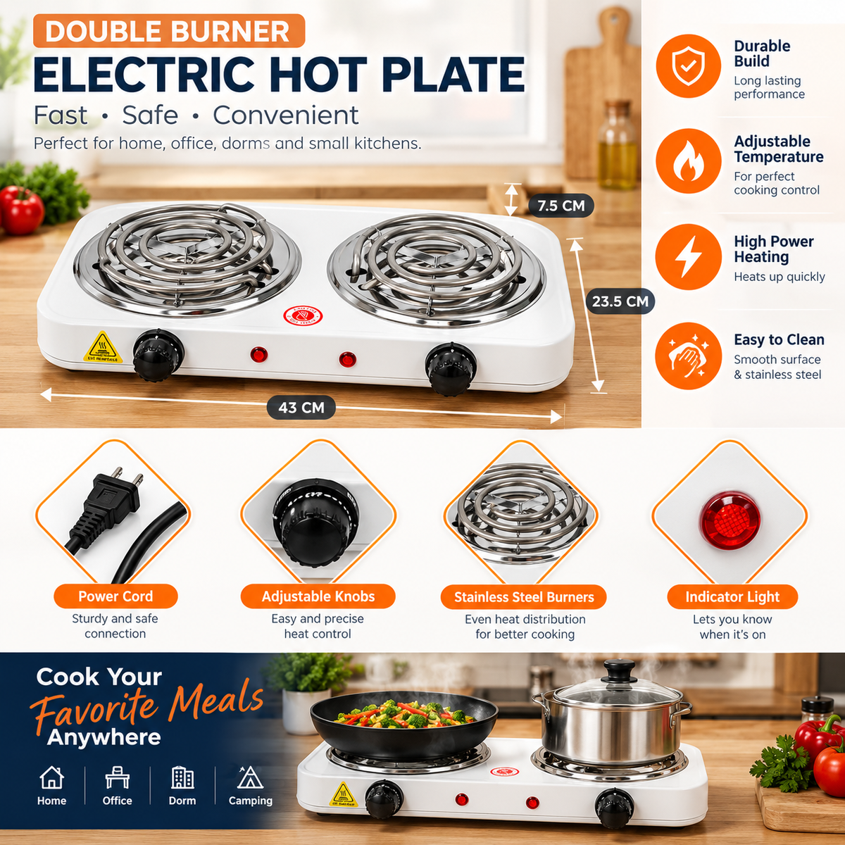 Electric 2-Plate Stove My Store My Store