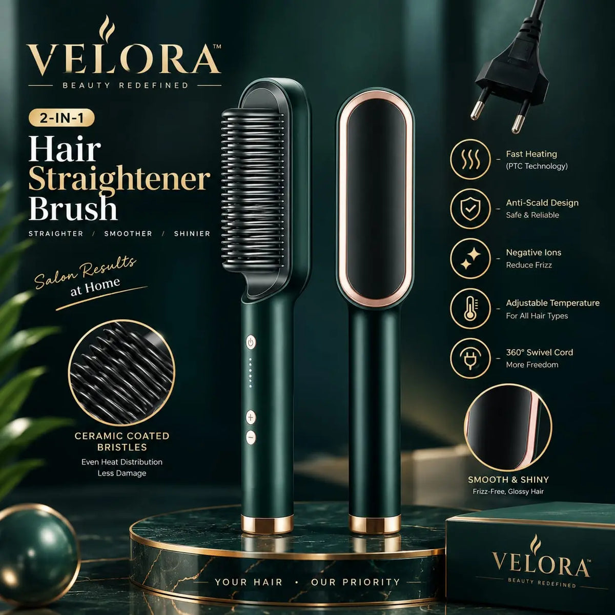Hair Straightener Brush My Store My Store