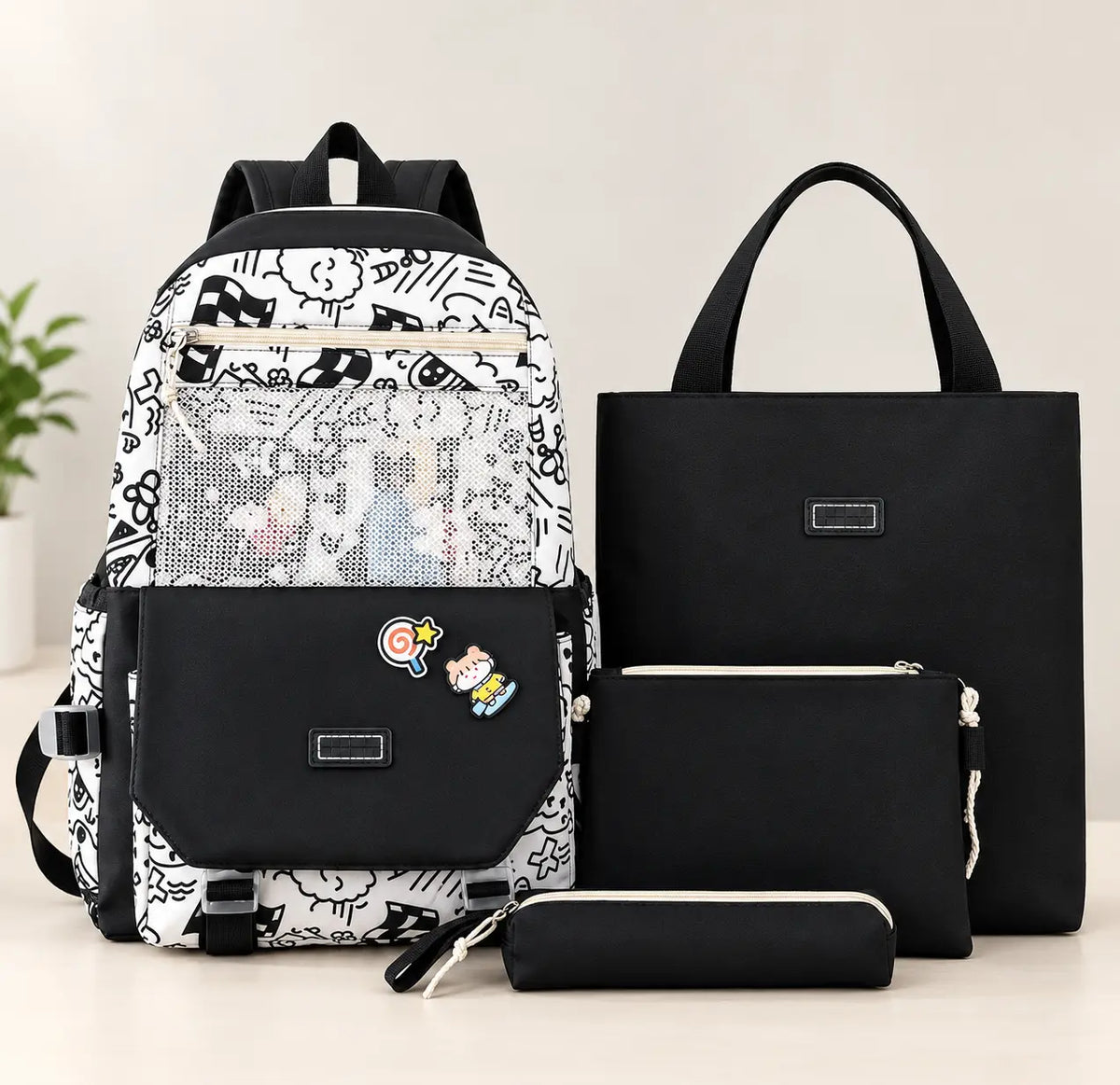 4-Piece Girls’ School Bag Set Velora Velora