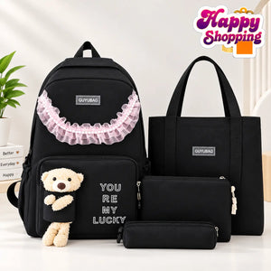 4-Piece Girls’ School Bag Set Velora Velora