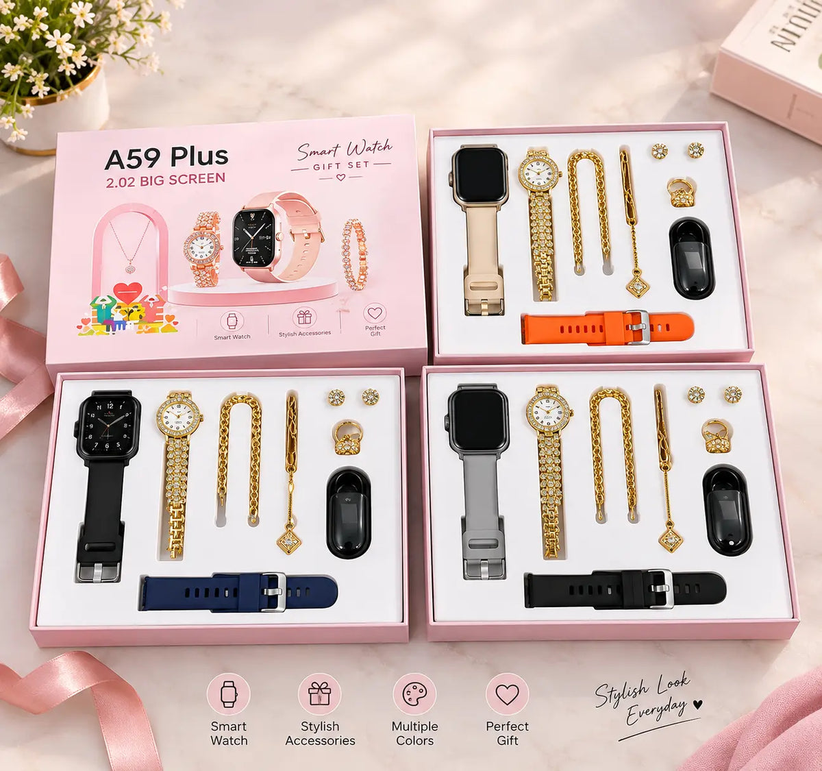 A59 Plus Ladies Smartwatch – 5-in-1 Luxury Set Velora Velora