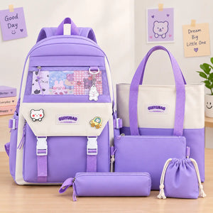 4-Piece Girls’ School Bag Set Velora Velora