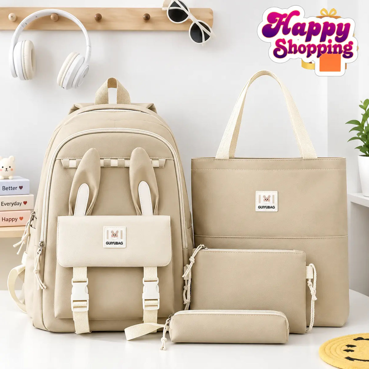 4-Piece Girls’ School Bag Set Velora Velora